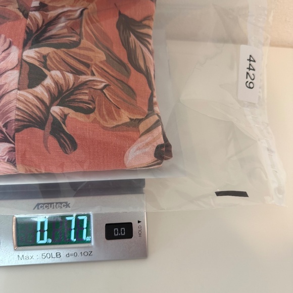 Rockmans Top Women 16 Pink Hawaiian Tropical Linen Blend V Neck Bell Sleeves - Picture 12 of 12